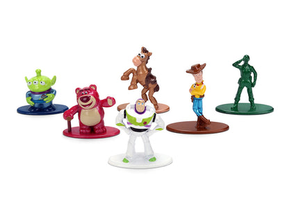 Set of 6 Diecast Figures "Toy Story" Movie Franchise "Nano Metalfigs" Series Diecast Models