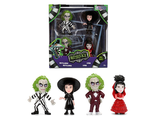 Set of 4 Diecast Figures "Beetlejuice" (1988) Movie "Metalfigs" Series