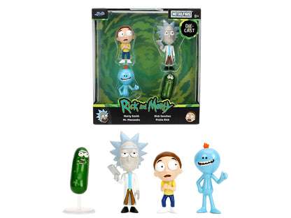 Set of 4 Diecast Figures "Rick and Morty" (2013-Current) TV Series "Metalfigs" Series Diecast Models