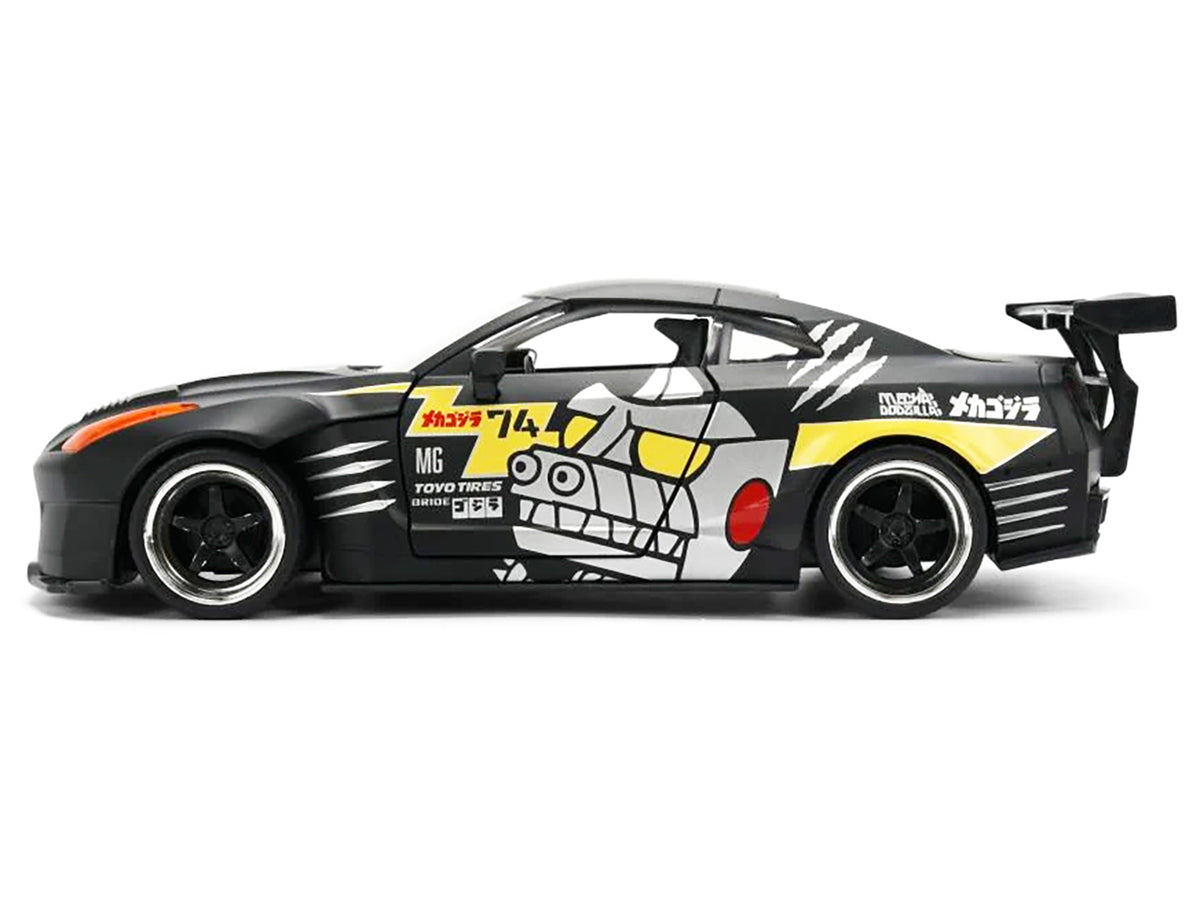 2009 Nissan GT-R (R35) Ben Sopra Matt Black with "Mechagodzilla" Graphics "Hollywood Rides" Series 1/24 Diecast Model Car