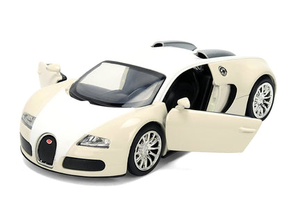 2011 Bugatti Veyron White and Tan "Furious 7" (2015) Movie "25 Years of Fast & Furious" Series 1/32 Diecast Model Car