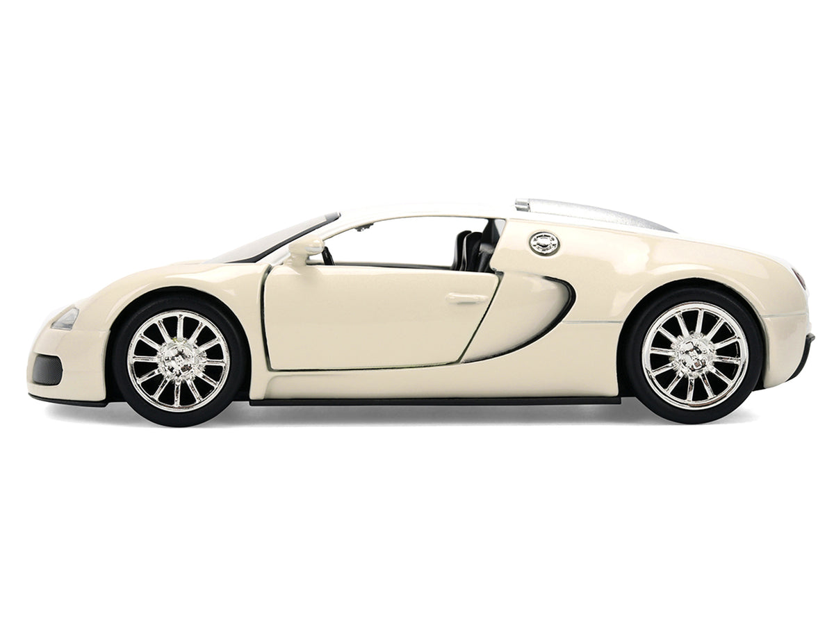 2011 Bugatti Veyron White and Tan "Furious 7" (2015) Movie "25 Years of Fast & Furious" Series 1/32 Diecast Model Car
