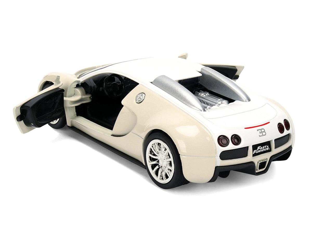 2011 Bugatti Veyron White and Tan "Furious 7" (2015) Movie "25 Years of Fast & Furious" Series 1/32 Diecast Model Car