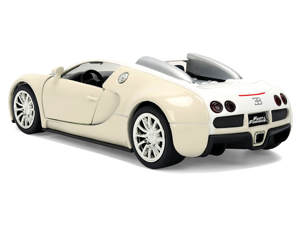2011 Bugatti Veyron White and Tan "Furious 7" (2015) Movie "25 Years of Fast & Furious" Series 1/32 Diecast Model Car