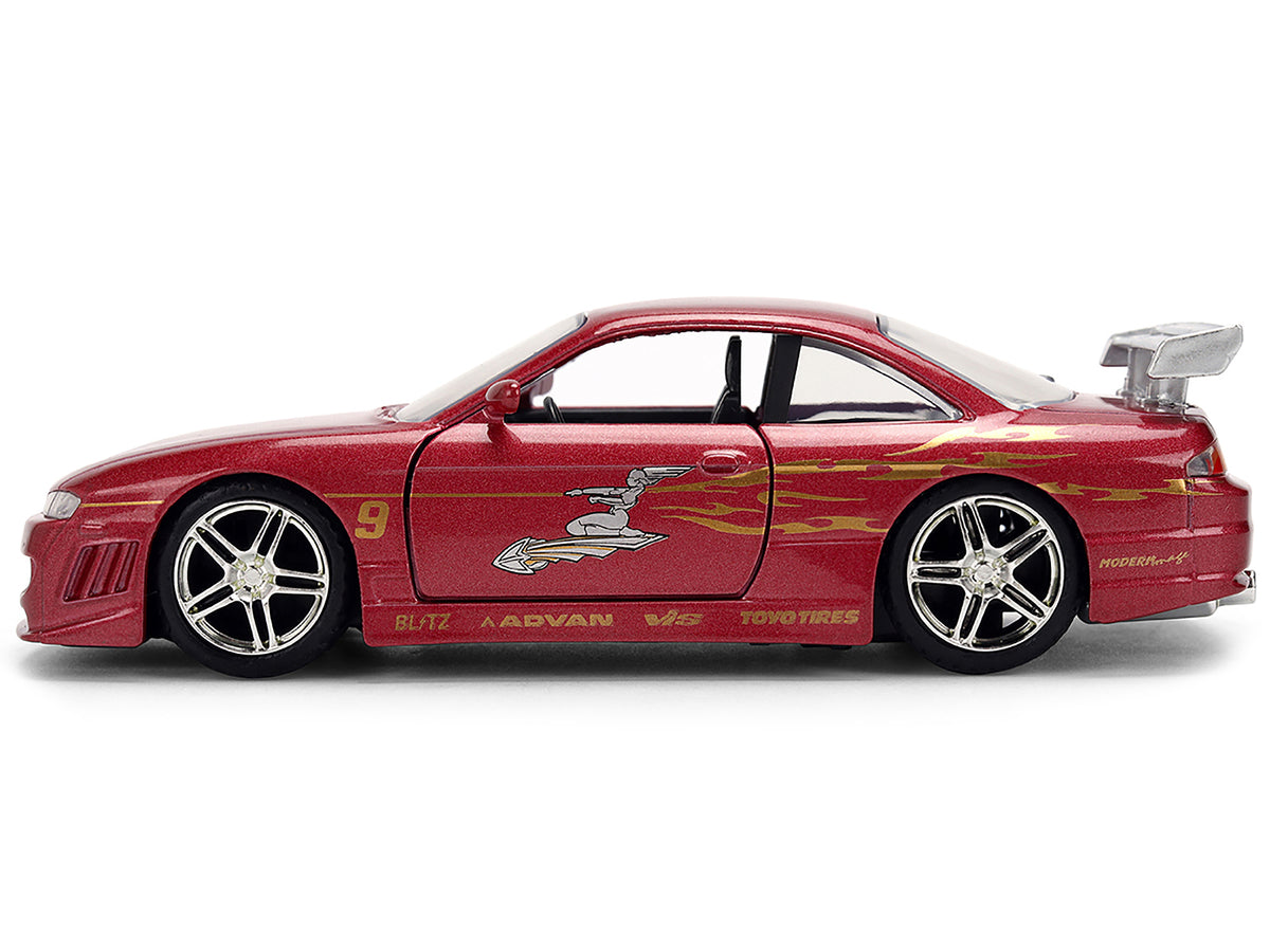1997 Nissan 240SX (S14) Light Red Metallic with Graphics "The Fast and the Furious" (2001) Movie "25 Years of Fast & Furious" Series 1/32 Diecast Car Model