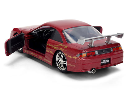 1997 Nissan 240SX (S14) Light Red Metallic with Graphics "The Fast and the Furious" (2001) Movie "25 Years of Fast & Furious" Series 1/32 Diecast Car Model