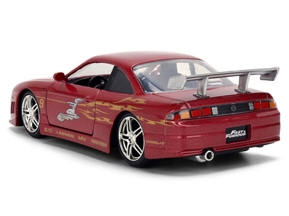 1997 Nissan 240SX (S14) Light Red Metallic with Graphics "The Fast and the Furious" (2001) Movie "25 Years of Fast & Furious" Series 1/32 Diecast Car Model