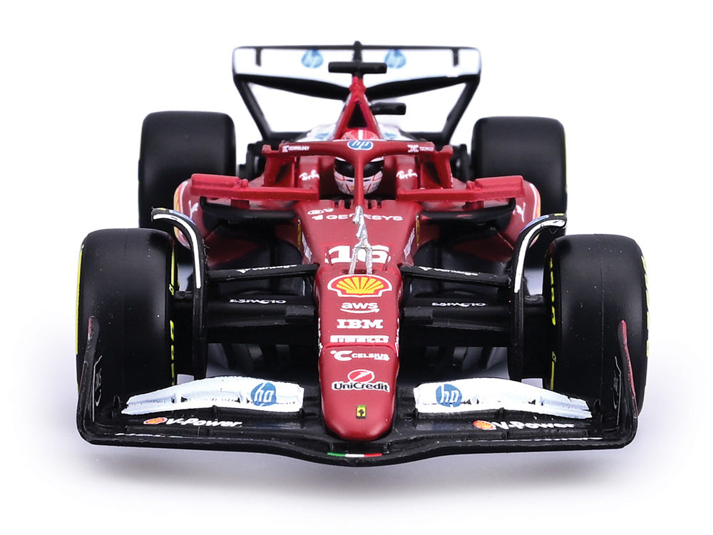 Ferrari SF-25 #16 Charles Leclerc Formula One F1 "World Championship" (2025) with Display Case 1/43 Diecast Model Car
