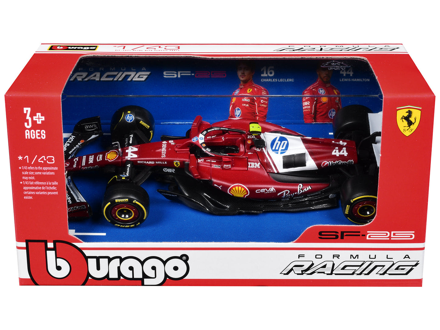 Ferrari SF-25 #44 Lewis Hamilton Formula One F1 "World Championship" (2025) 1/43 Diecast Model Car