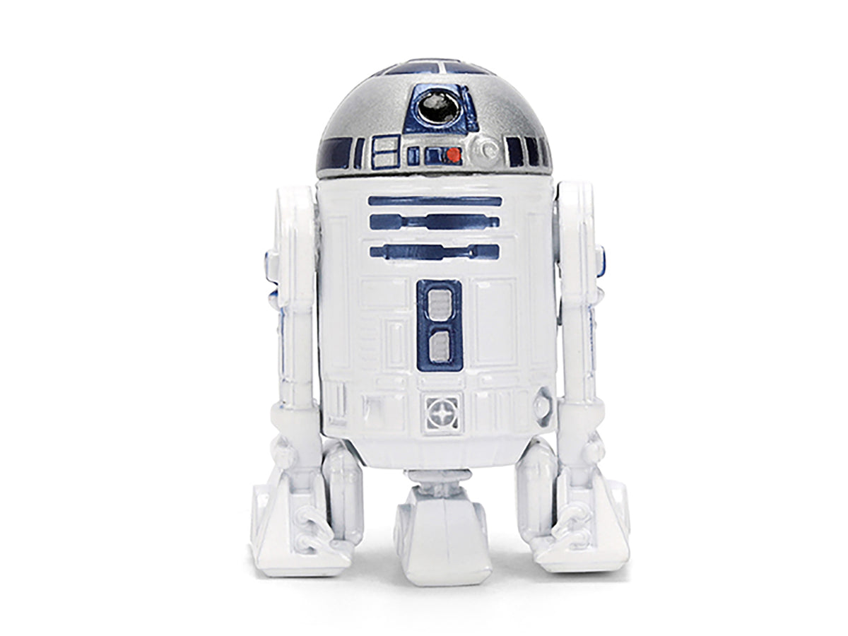 1959 Volkswagen Drag Beetle White with Graphics and R2-D2 Figure "Star Wars" Franchise "Hollywood Rides" Series 1/24 Diecast Model Car