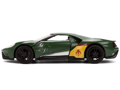 2017 Ford GT "Boba Fett" Livery Dark Green with Graphics "Star Wars" Franchise "Hollywood Rides" Series 1/32 Diecast Model Car