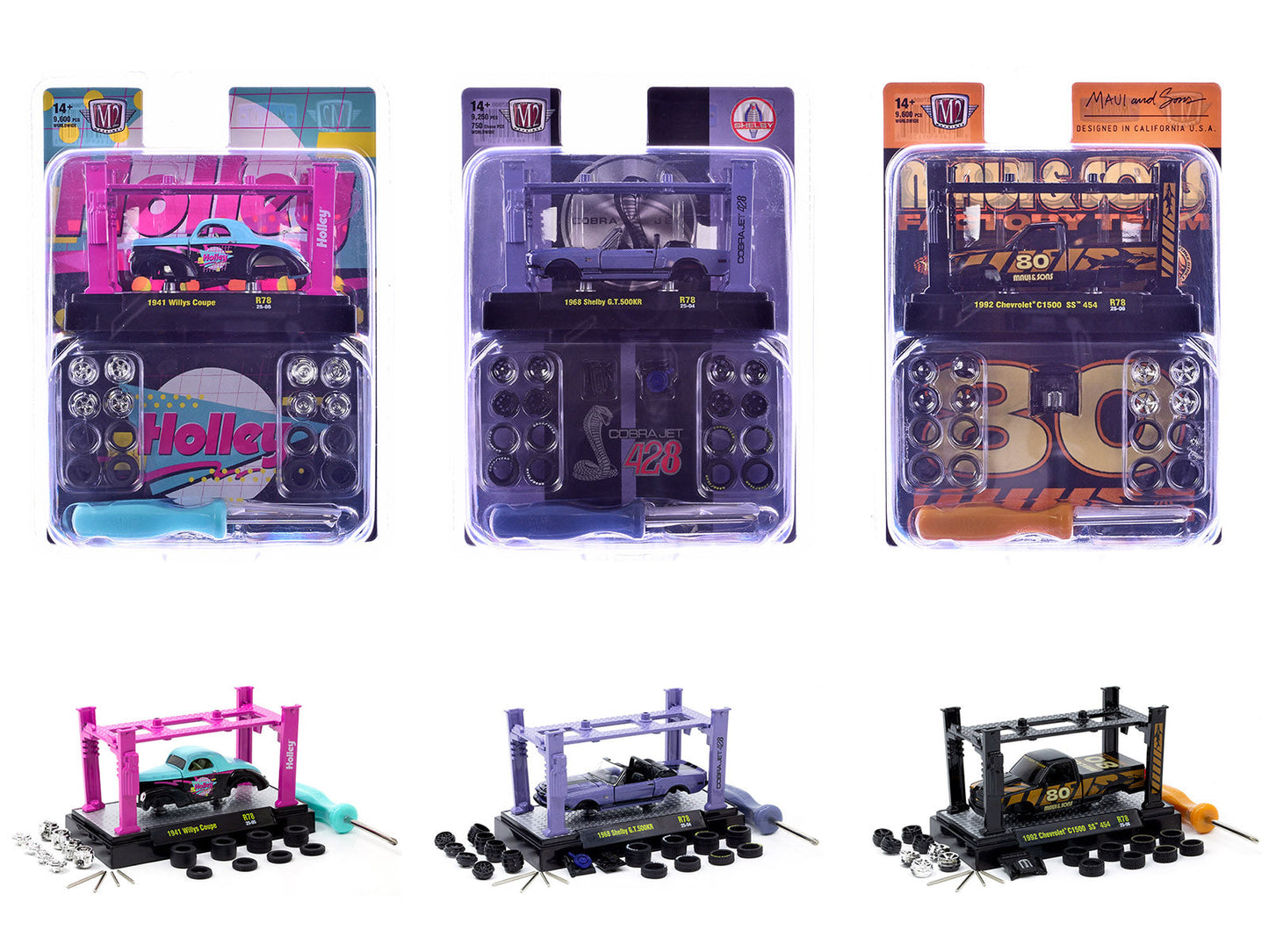 Model Kit 3 piece Car Set Release 78 Limited Edition to 9600 pieces Worldwide 1/64 Diecast Model Cars