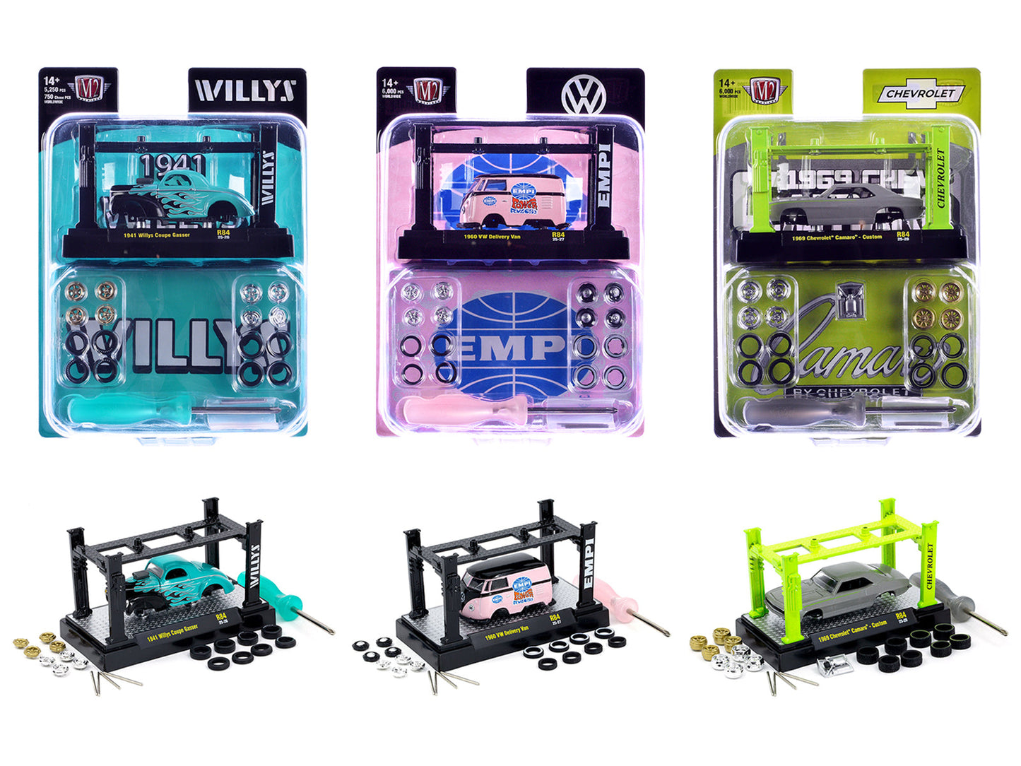 Model Kit 3 piece Car Set Release 84 Limited Edition to 6000 pieces Worldwide 1/64 Diecast Model Cars