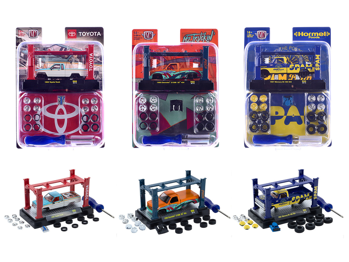 Model Kit 3 piece Car Set Release #88 Limited Edition to 4800 pieces Worldwide 1/64 Diecast Models