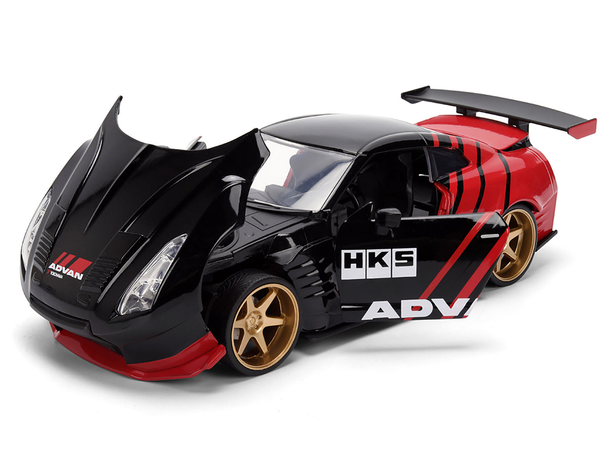2009 Nissan GT-R (R35) Ben Sopra "Advan" Black and Red "JDM Tuners" Series 1/24 Diecast Model Car