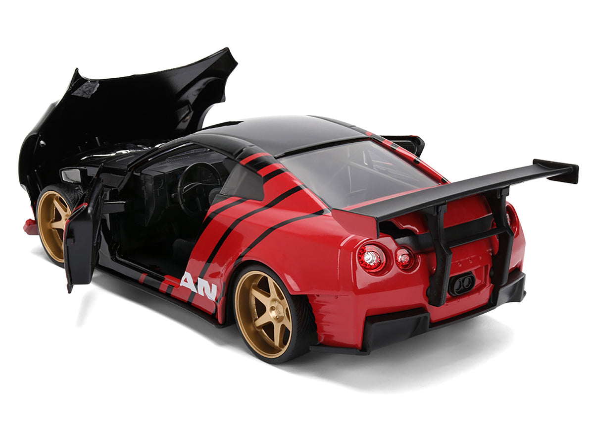 2009 Nissan GT-R (R35) Ben Sopra "Advan" Black and Red "JDM Tuners" Series 1/24 Diecast Model Car