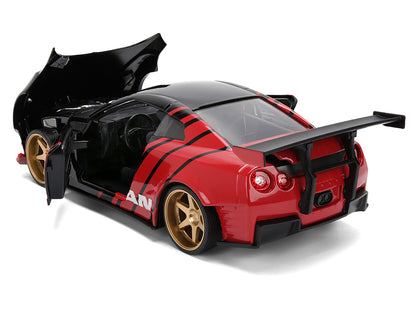 2009 Nissan GT-R (R35) Ben Sopra "Advan" Black and Red "JDM Tuners" Series 1/24 Diecast Model Car