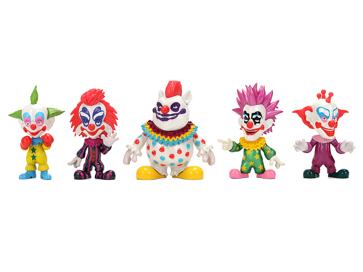 Set of 5 Diecast Figures "Killer Klowns from Outer Space" (1988) Movie "Metalfigs" Series Diecast Models