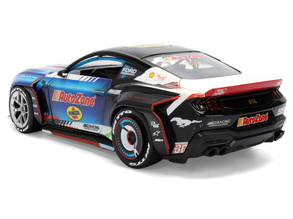 Ford Mustang RTR #130 James Deane "AutoZone" "Formula Drift PRO Championship" (2025) with Lights "RTR Vehicles" Series 1/24 Diecast Model Car