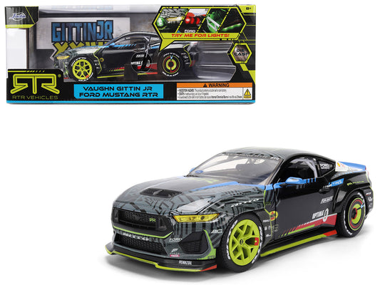 Ford Mustang RTR #25 Vaughn Gittin Jr. "Formula Drift PRO Championship" (2025) with Lights "RTR Vehicles" Series 1/24 Diecast Model Car