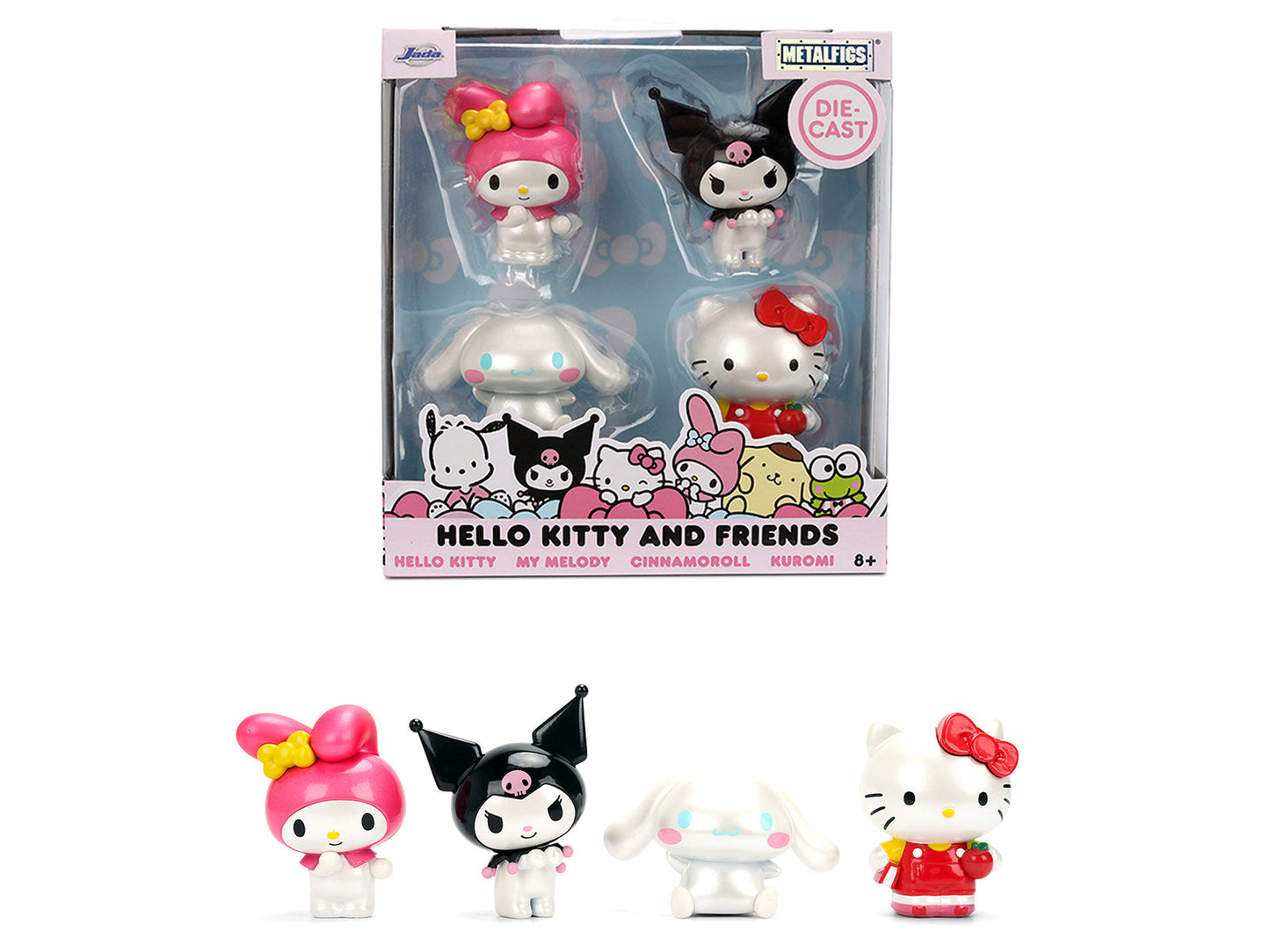 Set of 4 Diecast Figures "Hello Kitty and Friends" Franchise "Metalfigs" Series Diecast models