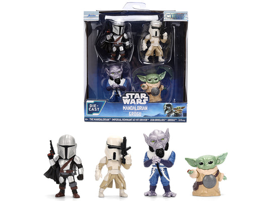 Set of 4 Diecast Figures "Star Wars: The Mandalorian & Grogu" (2026) Movie "Metalfigs" Series Diecast Models