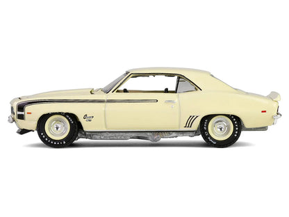 1969 Chevrolet Camaro SS 396 Butternut Yellow with Black Stripes "Barrett-Jackson" Series 15 1/64 Diecast Model Car