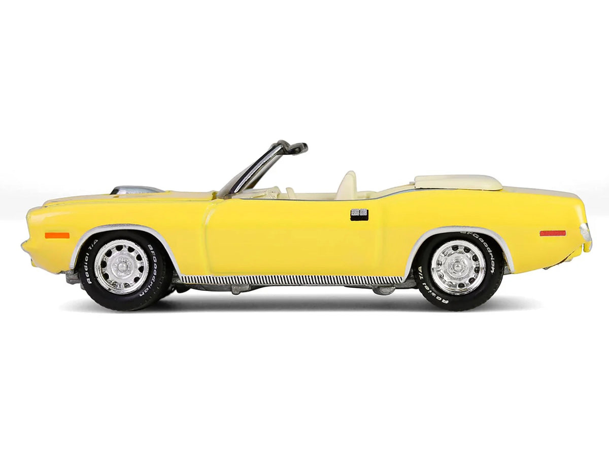 1970 Plymouth 'Cuda Convertible Yellow "Barrett-Jackson" Series 15 1/64 Diecast Model Car