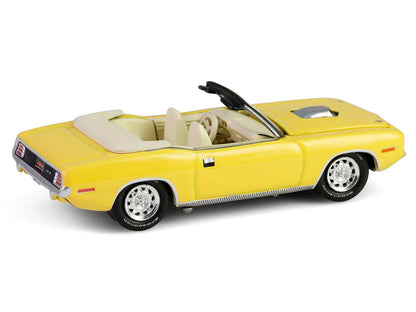 1970 Plymouth 'Cuda Convertible Yellow "Barrett-Jackson" Series 15 1/64 Diecast Model Car