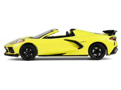 2022 Chevrolet Corvette C8.R Convertible Yellow with Silver Stripes "Barrett-Jackson" Series 15 1/64 Diecast Model Car