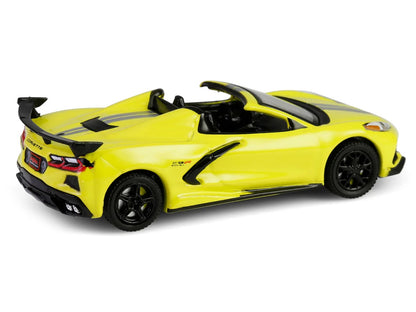 2022 Chevrolet Corvette C8.R Convertible Yellow with Silver Stripes "Barrett-Jackson" Series 15 1/64 Diecast Model Car