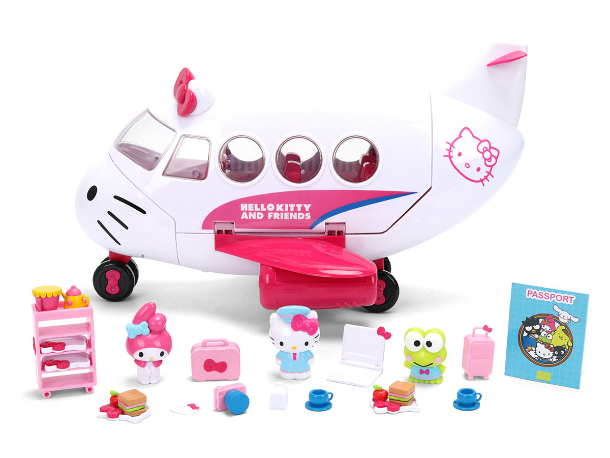 "Hello Kitty and Friends" Airplane Set with 3 Figures Model