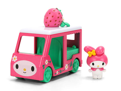 "Hello Kitty and Friends" Set of 4 Diecast Figures and Cars "Hollywood Rides" Series Diecast models