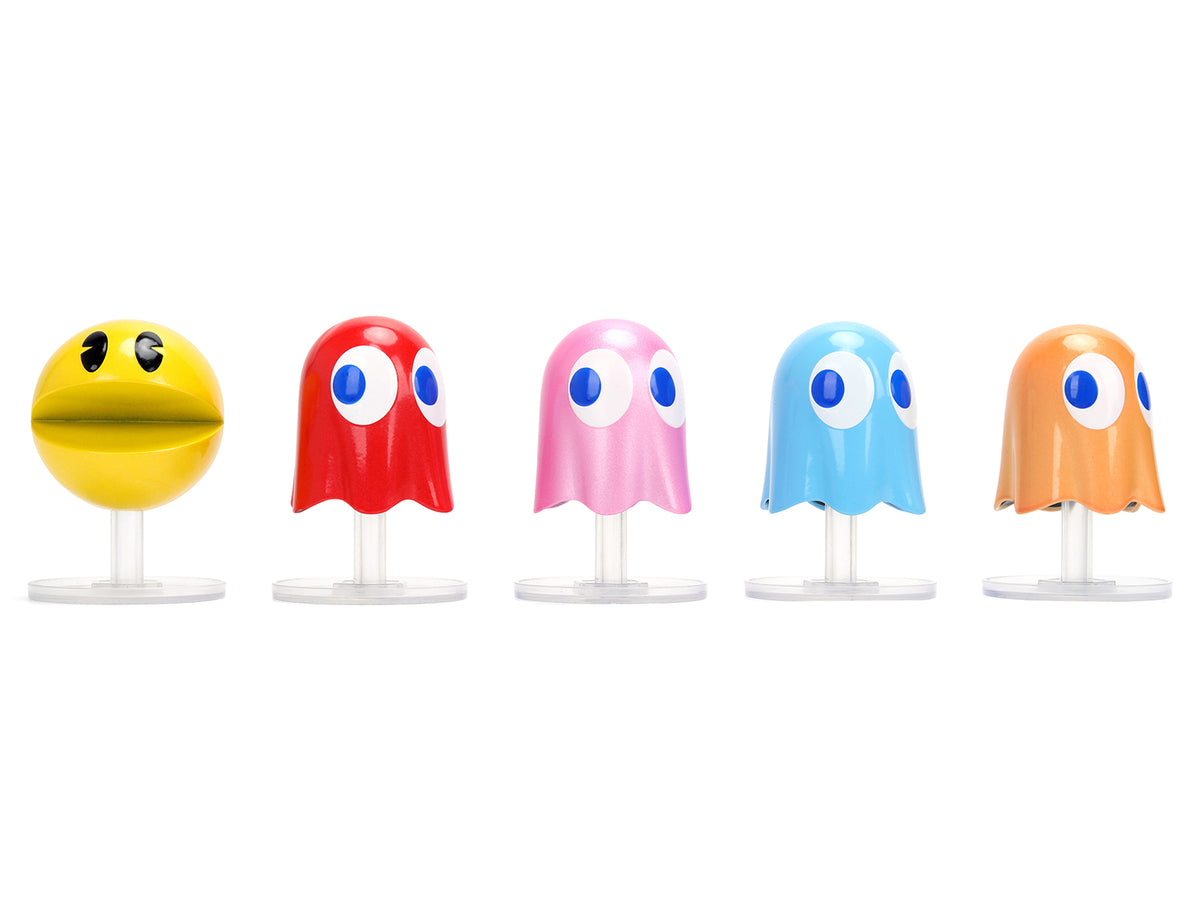 Set of 5 Diecast Figures "Pac-Man" (1980) Video Game "Metalfigs" Series Diecast Models