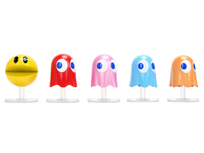 Set of 5 Diecast Figures "Pac-Man" (1980) Video Game "Metalfigs" Series Diecast Models