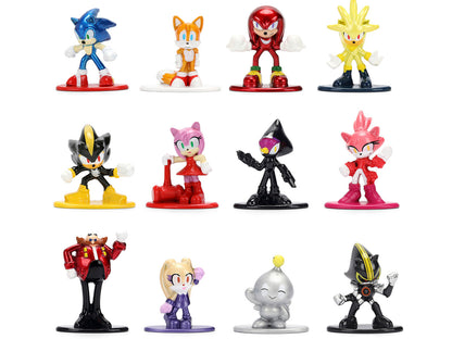 Set of 12 Diecast Figures "Sonic The Hedgehog" Video Games "Nano Metalfigs" Series Diecast Models