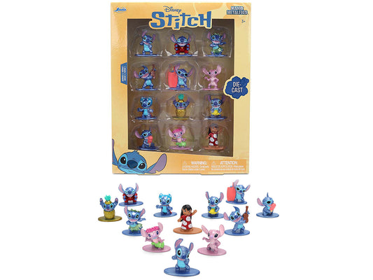 Set of 12 Diecast Figures "Disney's Stitch" Franchise "Nano Metalfigs" Series Diecast models