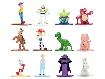 Set of 12 Diecast Figures "Toy Story" Movie Franchise "Nano Metalfigs" Series Diecast Models