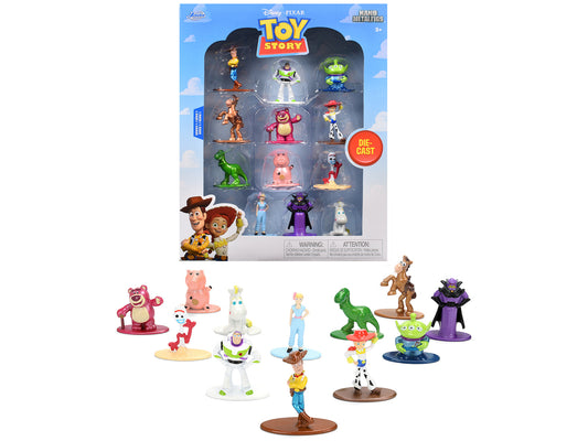 Set of 12 Diecast Figures "Toy Story" Movie Franchise "Nano Metalfigs" Series Diecast Models
