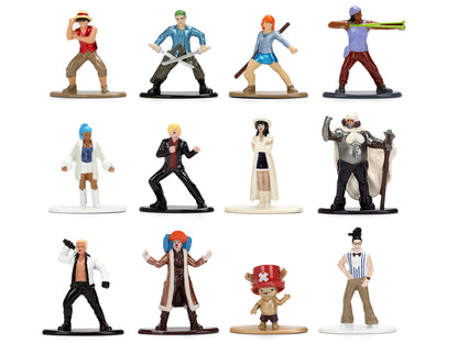Set of 12 Diecast Figures "One Piece" (2023-Current) TV Series "Metalfigs" Series Diecast Models