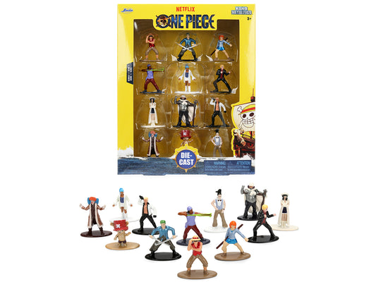 Set of 12 Diecast Figures "One Piece" (2023-Current) TV Series "Metalfigs" Series Diecast Models