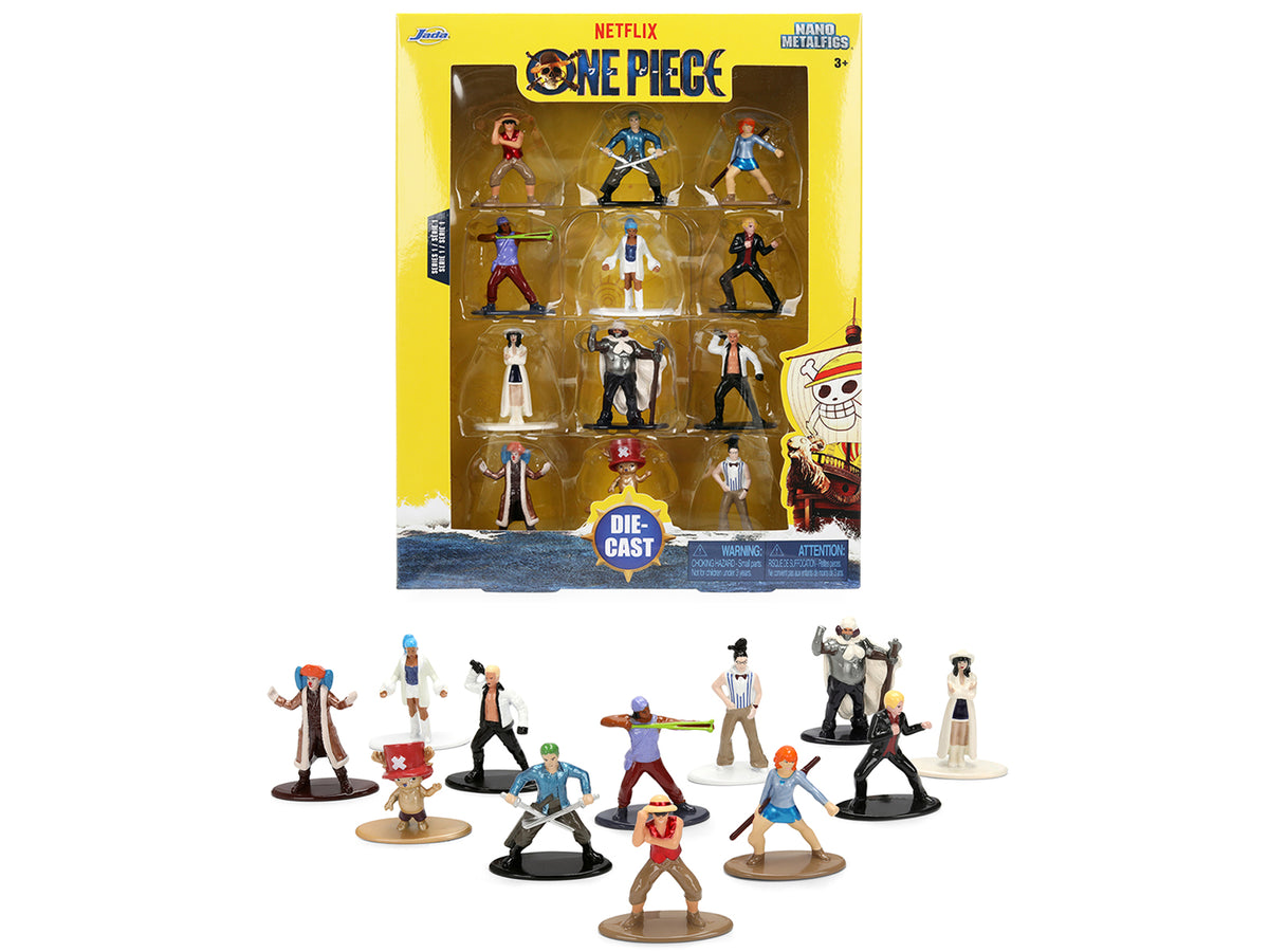 Set of 12 Diecast Figures "One Piece" (2023-Current) TV Series "Metalfigs" Series Diecast Models