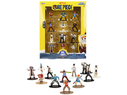 Set of 12 Diecast Figures "One Piece" (2023-Current) TV Series "Metalfigs" Series Diecast Models