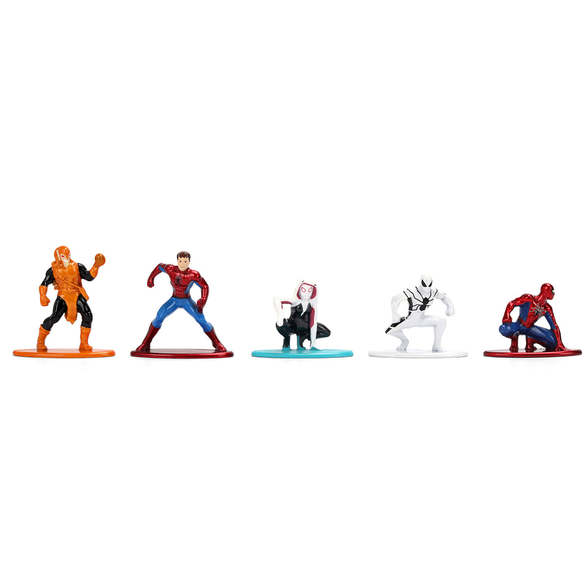 Set of 12 Diecast Figures "Spider-Man" Franchise "Nano Metalfigs" Series Diecast Models