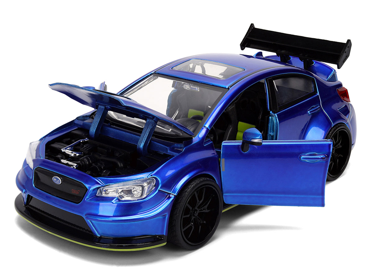 2016 Subaru WRX STI Widebody Blue Metallic "JDM Tuners" Series 1/24 Diecast Model Car