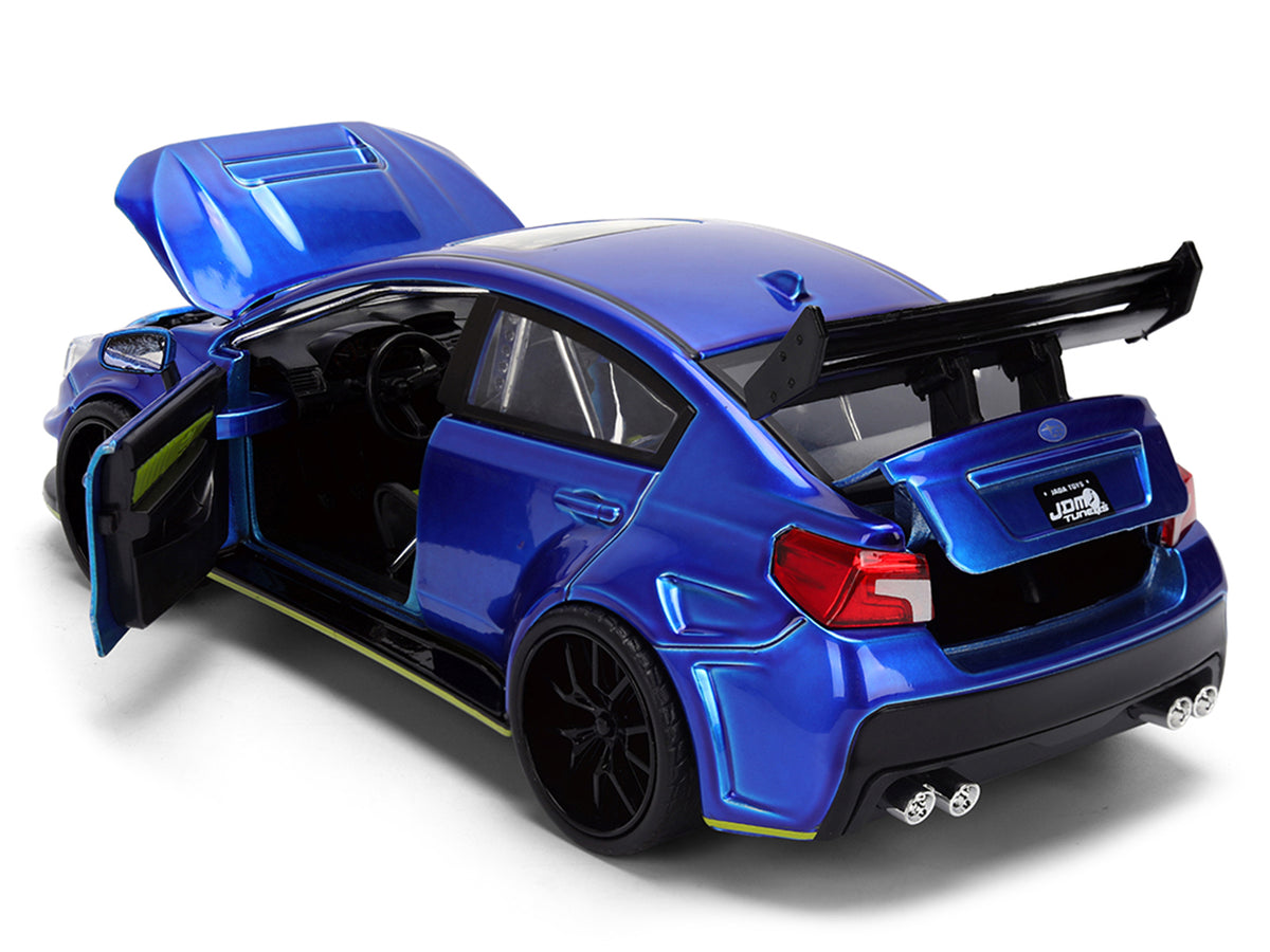 2016 Subaru WRX STI Widebody Blue Metallic "JDM Tuners" Series 1/24 Diecast Model Car