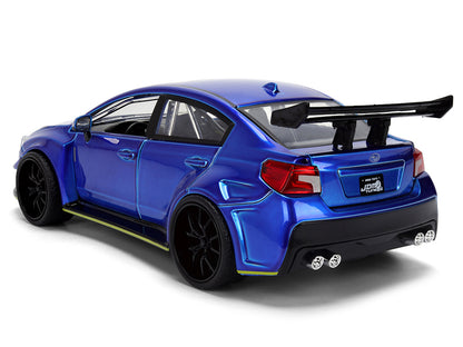 2016 Subaru WRX STI Widebody Blue Metallic "JDM Tuners" Series 1/24 Diecast Model Car