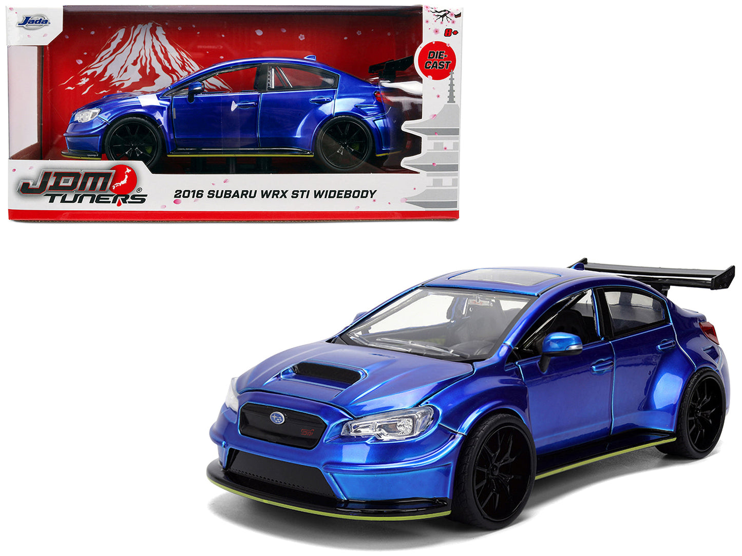 2016 Subaru WRX STI Widebody Blue Metallic "JDM Tuners" Series 1/24 Diecast Model Car
