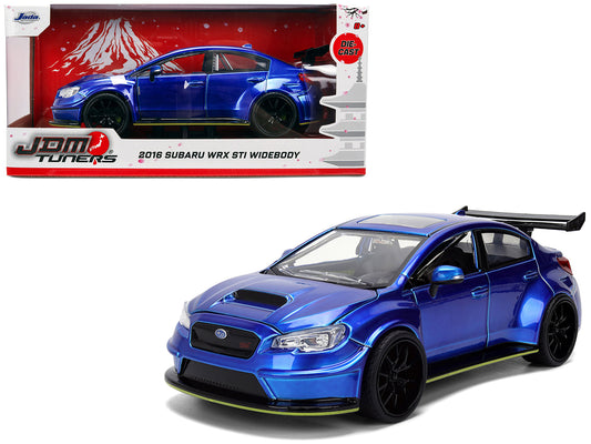 2016 Subaru WRX STI Widebody Blue Metallic "JDM Tuners" Series 1/24 Diecast Model Car