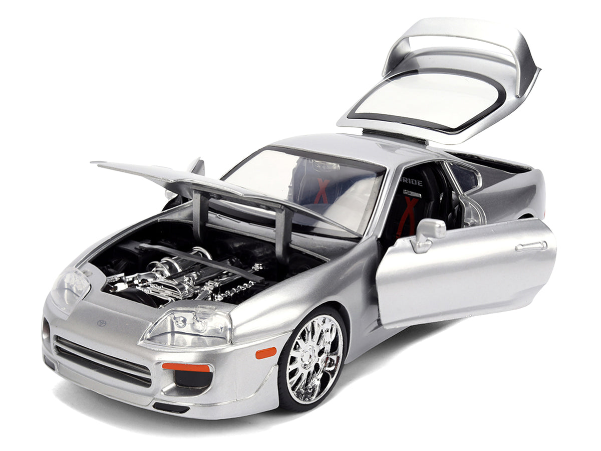 1995 Toyota Supra Silver Metallic "JDM Tuners" Series 1/24 Diecast Model Car